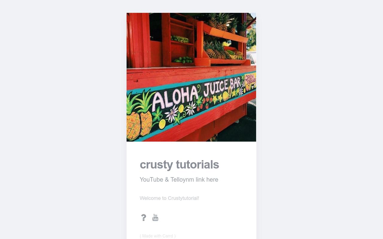 Carrd profile picture for @crusty